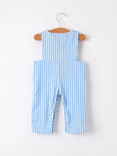 Load image into Gallery viewer, Autumn Blue Striped Baby Boys' Romper