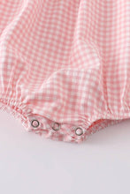 Load image into Gallery viewer, Baby Girls Strawberry Plaid Smocked Romper