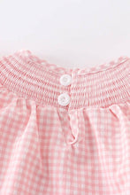Load image into Gallery viewer, Baby Girls Strawberry Plaid Smocked Romper