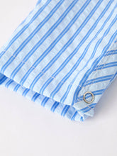Load image into Gallery viewer, Autumn Blue Striped Baby Boys' Romper