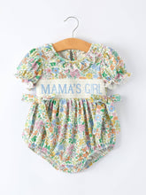 Load image into Gallery viewer, "MAMA'S GILR" Embroidered Smocked Girls' Romper