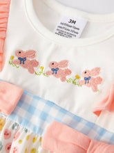 Load image into Gallery viewer, Easter Bunny Embroidery Girls Romper
