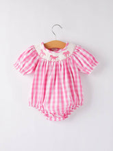 Load image into Gallery viewer, Horse Embroidery Smocking Girls Romper
