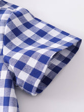 Load image into Gallery viewer, Blue Plaid Rabbit Boy Shirt
