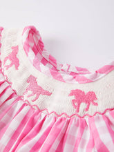 Load image into Gallery viewer, Horse Embroidery Smocking Girls Romper
