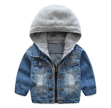 Load image into Gallery viewer, Hooded Jean Jacket
